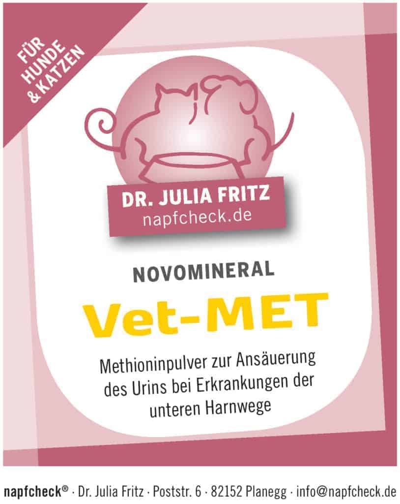 napfcheck Novomineral VetMET Methionin für Hunde und Katzen